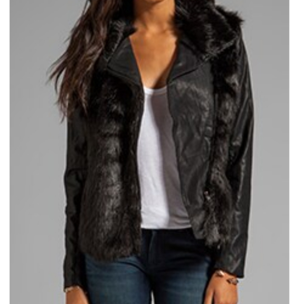 NWT* BLANKNCY - Shaggy Faux Fur Jacket in Lie
